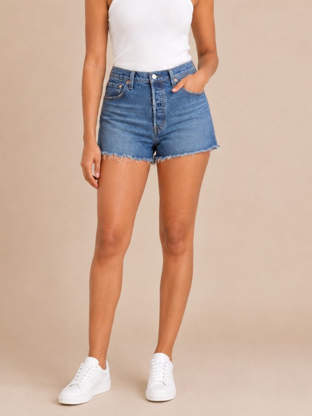 Levi’s 501 W31 High Rise Salsa Mood Denim Cutoff Shorts